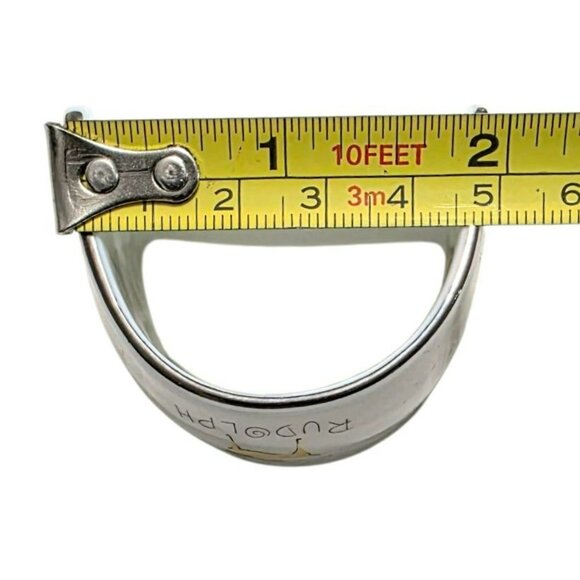 9 VTG Pottery Barn Reindeer Napkin Rings Christmas Holiday Rudolph Dancer Cupid - Picture 11 of 12